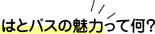 はとバスの魅力って何？