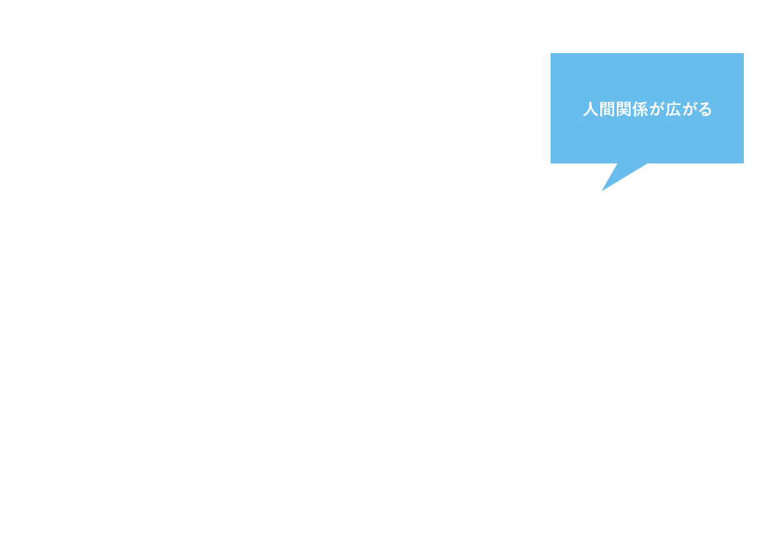 人間関係が広がる