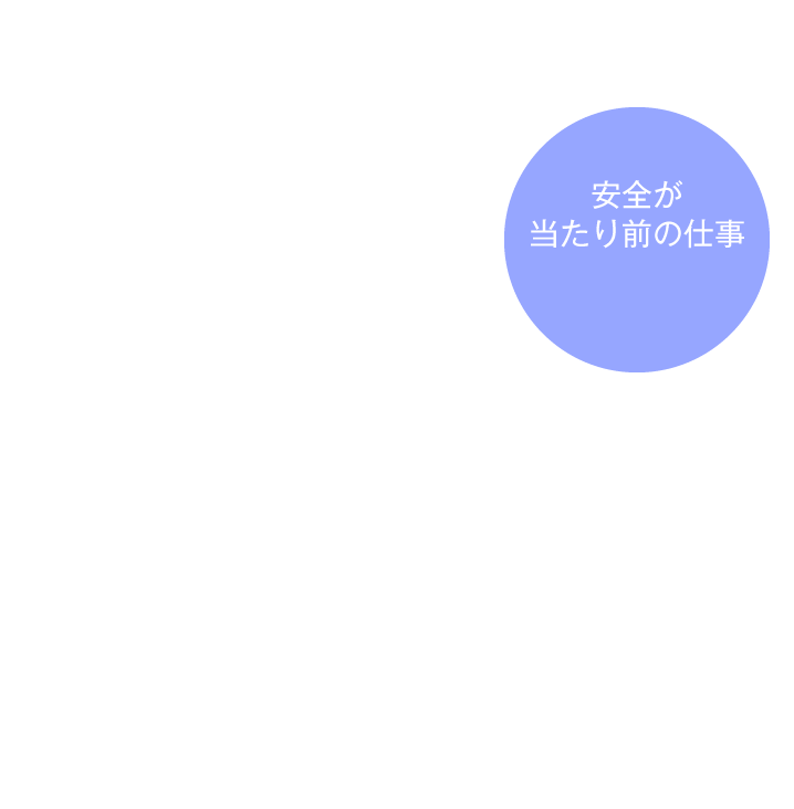 安全が当たり前の仕事